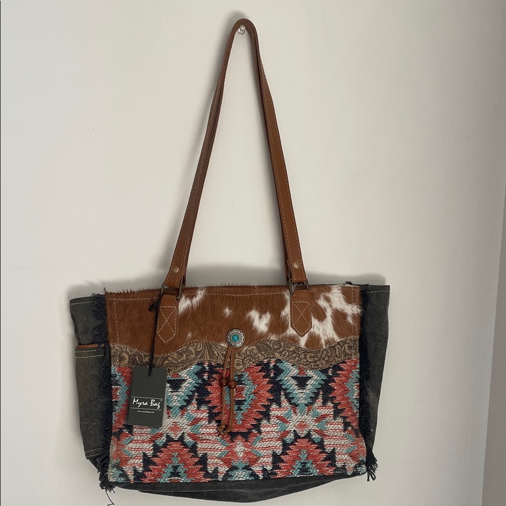 NWT Myra Western Aztec Concho detail Handbag